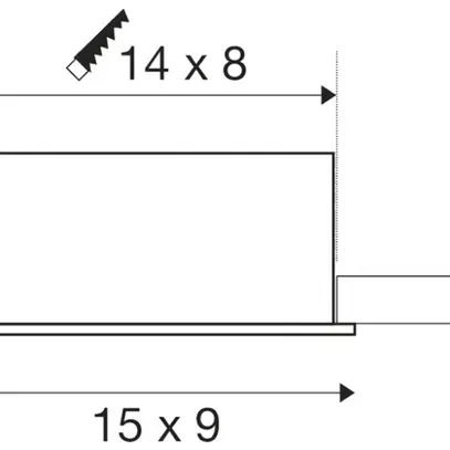 Downlight LED SLV KADUX Double 14W 1550lm 3000K 38° VAR 150×90mm blanc 