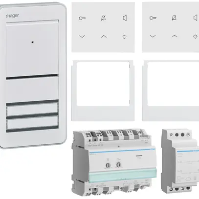Set Audio elcom.home für 2Wohnungen Innenstation weiss/Aussenstation weiss 