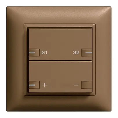 Poussoir ENC ZEP dimmer-scène 1c/2t avec LED EDIZIOdue coffee 