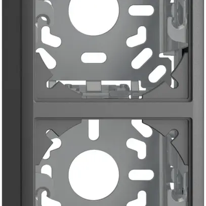 Cappa con piastra di base 2×54mm per combi. FX verticale/orizzont. grigio scuro 