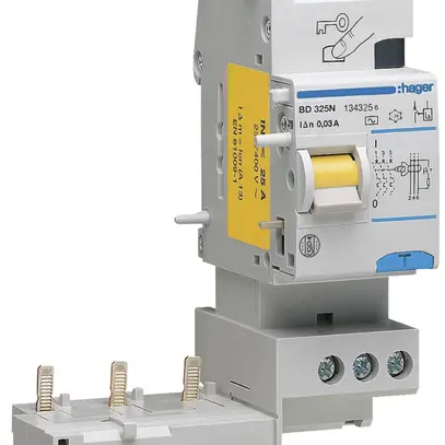 Blocco differenziale Hager 3P 400V 0.03A 25A 2UM 