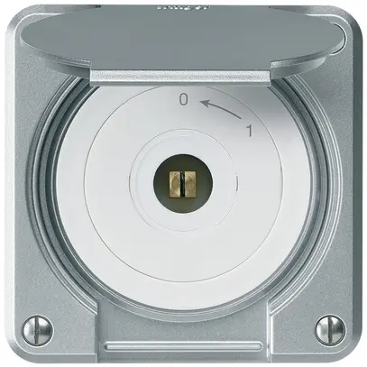 Contact pivotant à clé carrée ENC robusto IP55 aluminium avec clapet 1P combi 