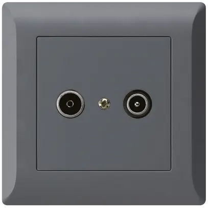 Prise de passage ENC kallysto.line R/TV 19dB anthracite 