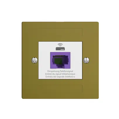Presa ritorno EDIZIOdue F 1×RJ45 p.Swisscom VoIP, 8 poli, UTP, olive 