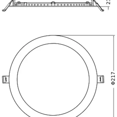 Downlight LED LEDVANCE SLIM 19W 1900lm 830/840 IP20/44 90° Ø217mm blanc 