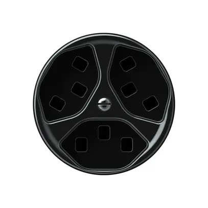 Presa origin 3×tipo 23 16A 230V 60×60mm nero 