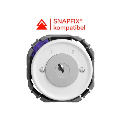 Schlüsselschalter STANDARDdue m.KABA 1262KA/631984 getr.Kont.1P 1-2 T=66mm ws 