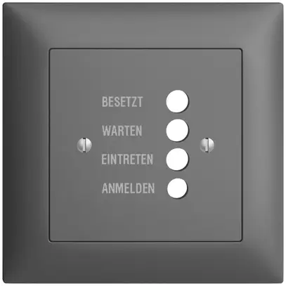 Kit frontal ENC EDIZIOdue gris foncé 88×88 pour station de porte 1334.D 