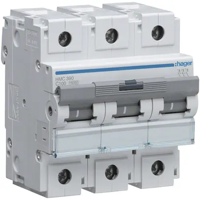 Disgiuntore Hager MCB 3P 400V tipo C 100A Icn 15kA 4.5UM 