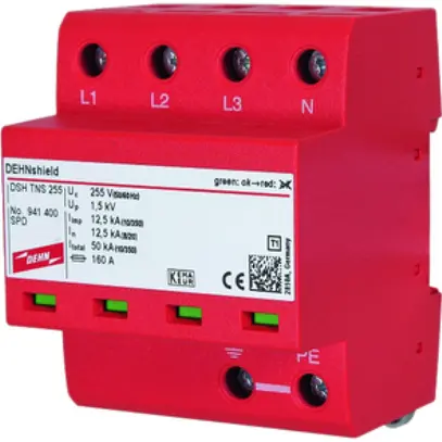 Parafoudre combiné Elvatec/DEHN shield TNS type 1+2/classe I+II 
