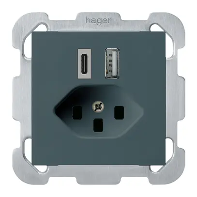 Prise de charge USB ENC kallysto 18W PD 1×type A 1×type C T23 a.plaque fix. an 