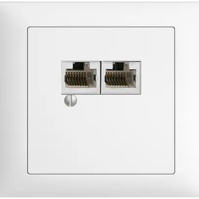 Scatola INS 2×RJ45/s 8P par. EDIZIOdue R&M swissline bianco 