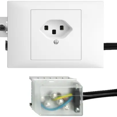 Prise INC EDIZIOdue T23 L3 blanc 49…69mm pour câble plat Powerbus 