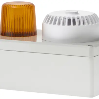 Lampe flash Hugentobler type 110 avec sirène 230VAC 15Ws orange 