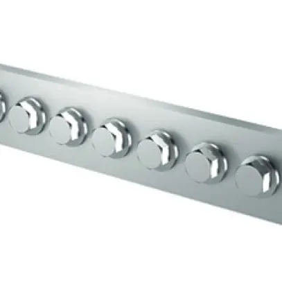 Barre compensation de potentiel Flury PA 20, Cu ét., 1-rang 450×40×5mm, 12×M10 