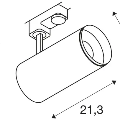 Spot LED SLV 3~ NUMINOS L PHASE 28W 2400lm 2700K 36° Ø100×213mm blanc 