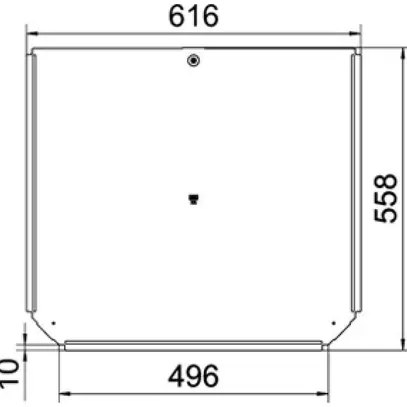 Couvercle BET RTD pour pièce en T 500mm acier fin A2 brut 