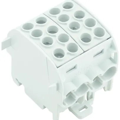 Blocco ripartizione WM WPD 202 4×35/4×25 2L connessione a vite TS35 grigio 