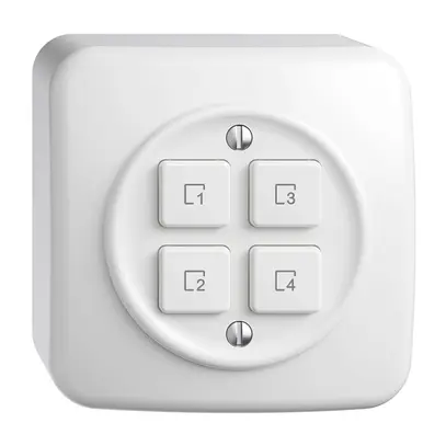 Poussoir scène AP 4 scènes/4T Sdue Wiser blanc 