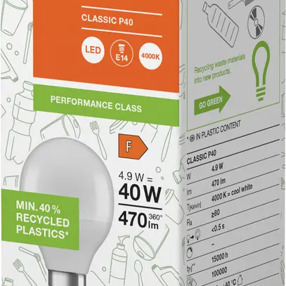 LED-Lampe LEDVANCE Classic P E14 4.9W 470lm 840 Ø45×79mm mattiert 