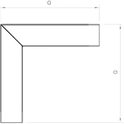 Angolo piatto Bettermann LKM 60×200mm zincato bianco puro 