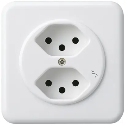 Presa INC basico 2×tipo 13S bianco 