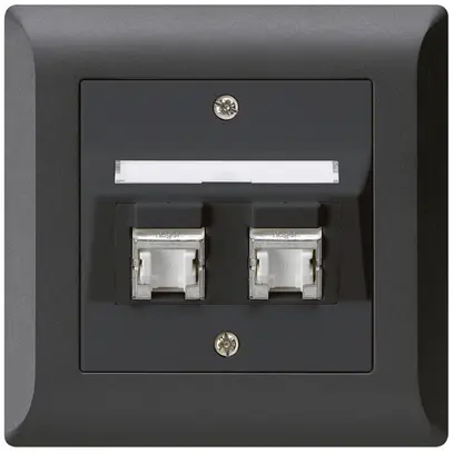 UP-Dose kallysto.line C Kat.6 2RJ45/s schwarz 