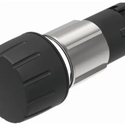Potenziometro 10k 0.4W pomo nero, anello/involucro argento 