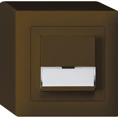 Poussoir de sonnerie AP kallysto A/1L brun avec porte-étiquette 