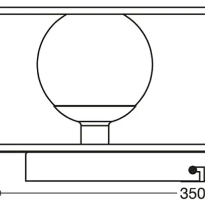 Plafoniera/applique LEDVANCE DECOR SQUARE G9 2×28W IP44 350×150mm nero 
