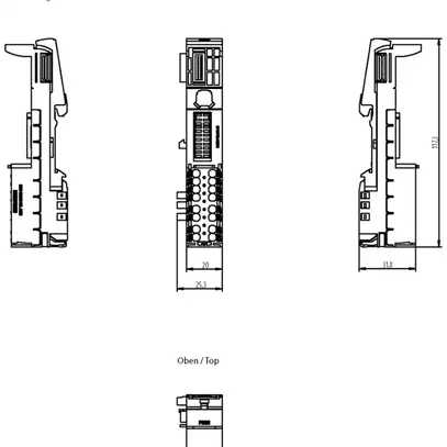 SPS-Basiseinheit Siemens SIMATIC ET200SP B1 BU20-P12+A0+4B, Push-In 
