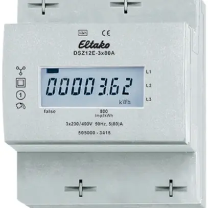 Compteur d'énergie AMD Eltako DSZ12E-3×80A LCD 