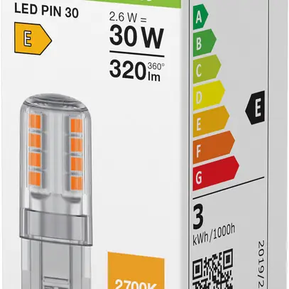 Lampada LED LEDVANCE PIN G9 2.6W 320lm 2700K Ø14×43mm chiaro 
