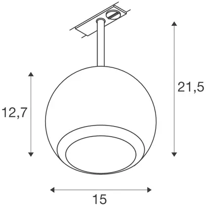 Spot SLV LIGHT EYE 150 GU10 1×13W DIM AD1PH Ø150mm weiss 