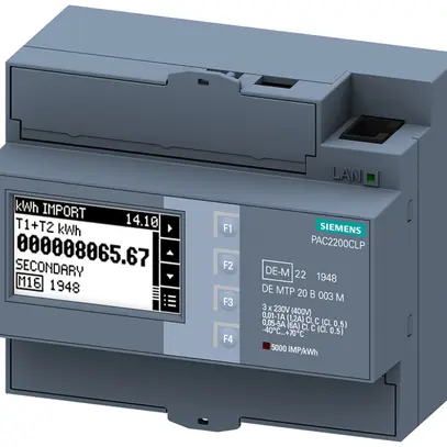 Misuratore di energia AMD Siemens SENTRON PAC2200 3×5A ModbusTCP MID CLP 