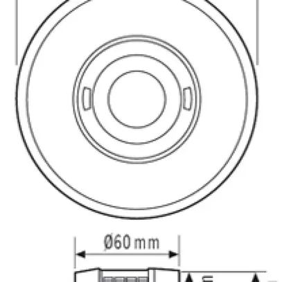 Rilevatore di movimento ESYLUX MD-FLAT-LARGE ROUND BK 360i/8 