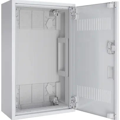 Coffret vide AP Pragma a.porte a.fentes blanc 1 champ 3 rangées 300×500×160mm 