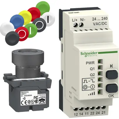 Pulsante e ricevitor.RF kit Schneider Electric 24…240VUC 