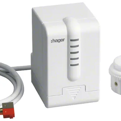 Servomoteur de valve KNX Hager TX501 commandé par électromoteur 