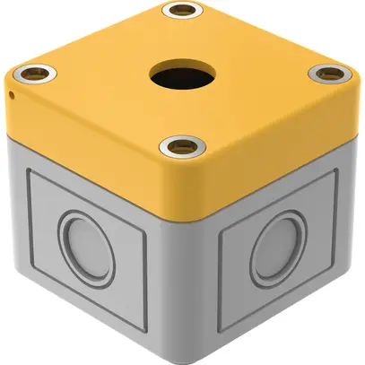 Boîtier AP EAO61 pour arrêt d'urgence, gris/jaune 