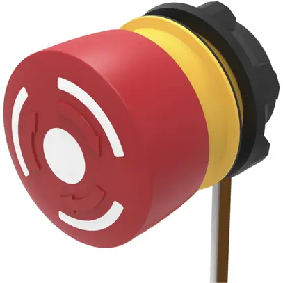 Pulsante a fungo EAO 84 1NC cavo 300mm Ø22.3mm rosso/verde 