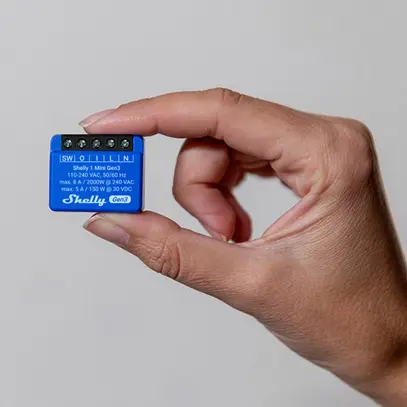 EB-RF-Schaltaktor Shelly 1 Mini Gen3 Bt/Wi-Fi 1-Kan 110…240V 