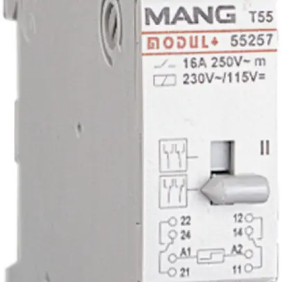 Teleruttore Mang 2C 16A 230VAC/115VDC T55/55257 