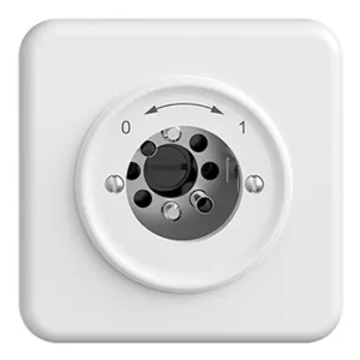 Contatto rotativo INC 0<-->1 STANDARDdue bianco per serrat. senza cil. 