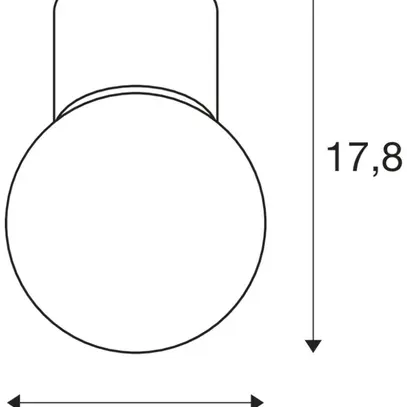 Plafoniera SLV VARYT E14 1×0…6W IP44 Ø120mm nero 