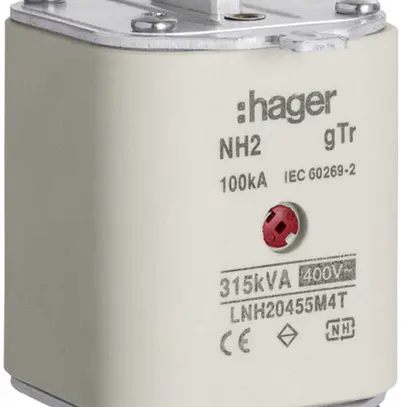 NH-Sicherung Hager DIN2 400VAC 455A 315kVA gTr Mittenkennmelder rostfrei 