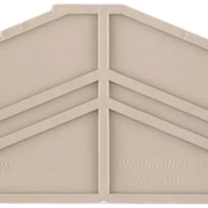 Plaque de fermeture Weidmüller ZAP ZDU4-2 61.5×2mm beige 