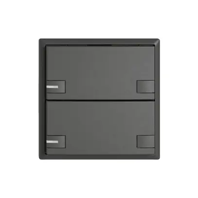 Poussoir universel EDIZIO.liv UNI SNAPFIX® a.LED RGB 2× comm.2T grf 