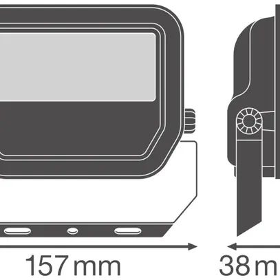 LED-Strahler LEDVANCE FLOODLIGHT20 17W 2200lm 830 IP66 100° 157×38 ws 