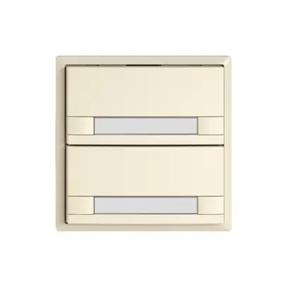 Poussoir KNX RGB EDIZIO.liv SNAPFIX® capteur temp.s.LED étiqu.2× comm.2T cr 